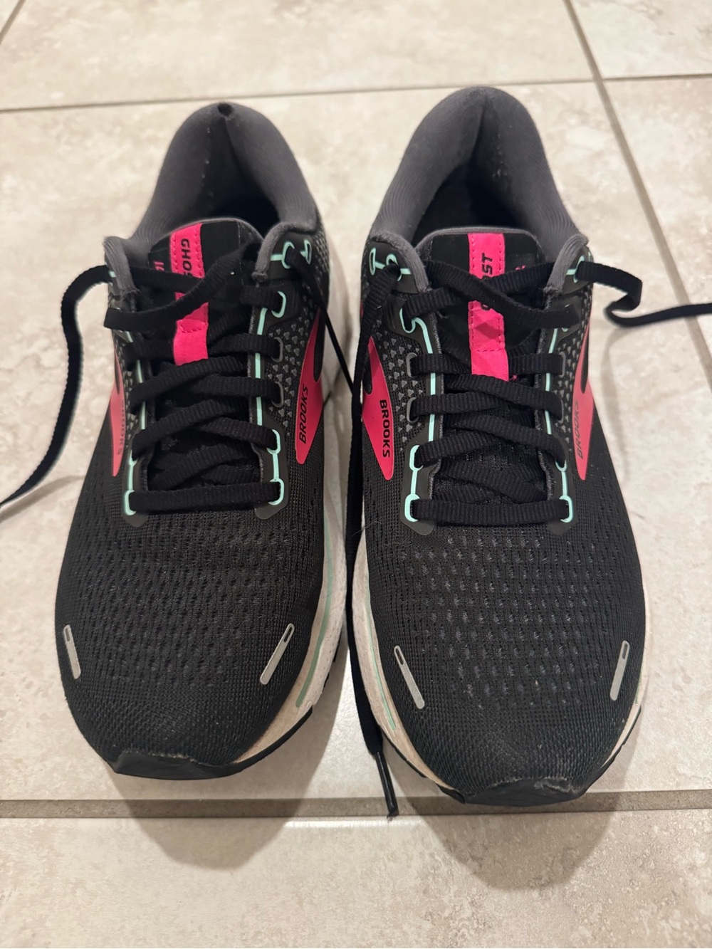 Brooks Ghost Women’s Black & Pink Running Shoes
